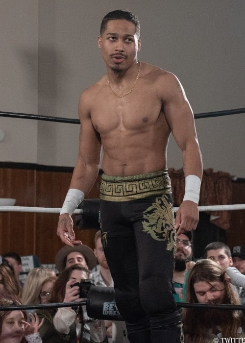 American professional wrestler Carmelo Hayes (Christian Casanova) in December 2019