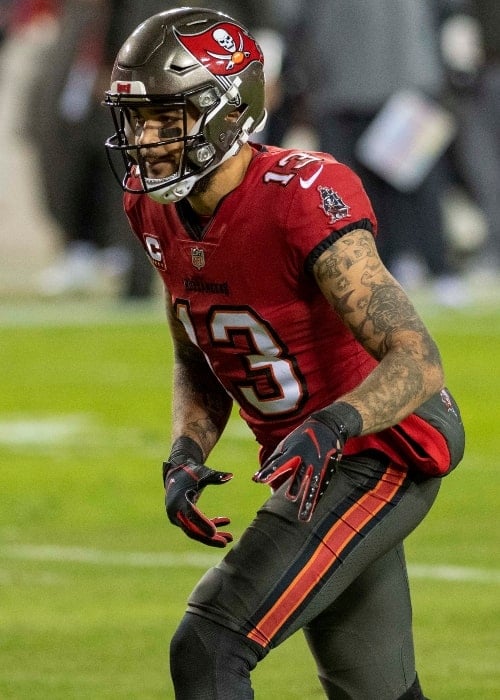Mike Evans as seen in a picture that was taken during a game in January 2021
