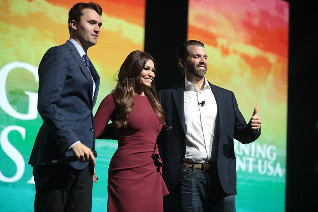 Charlie Kirk, Kimberly Guilfoyle & Donald Trump, Jr.