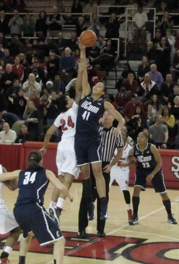Kiah Stokes tipoff St. Johns 2013 cropped